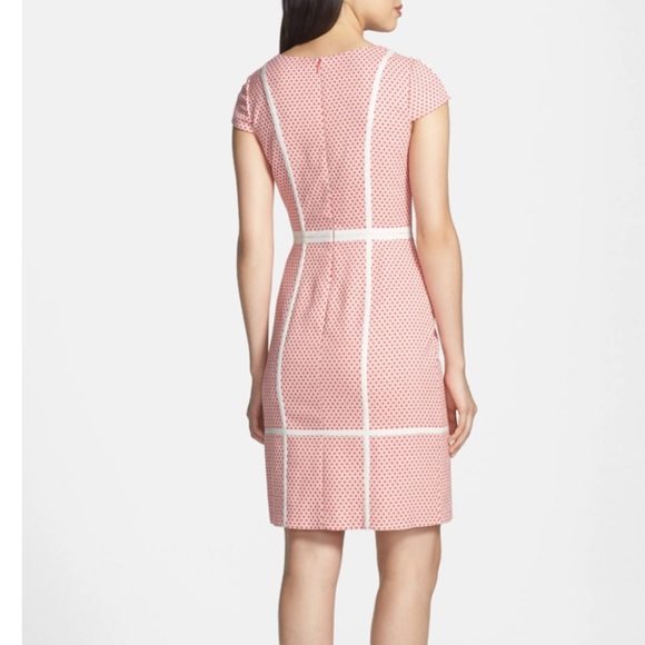 Adrianna Papell Coral Jacquard Sheath Dress - Picture 2 of 14